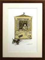 Iva Hüttnerová - Tabáční trafika - grafika 